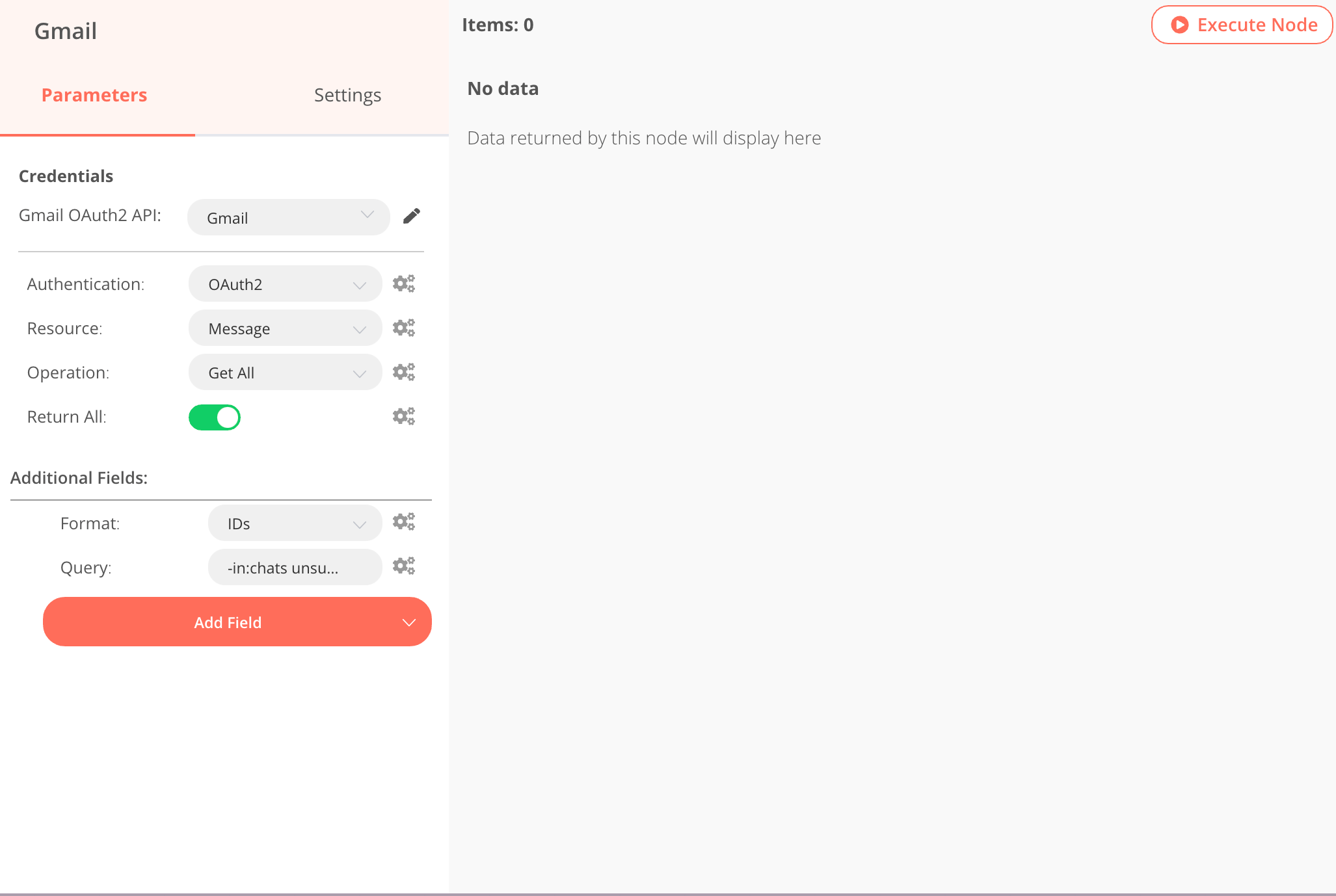 Gmail node